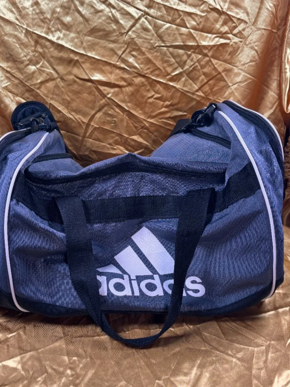 Adidas Gray Black Duffel Gym Bag Sports Travel Overnight Weekend Bag